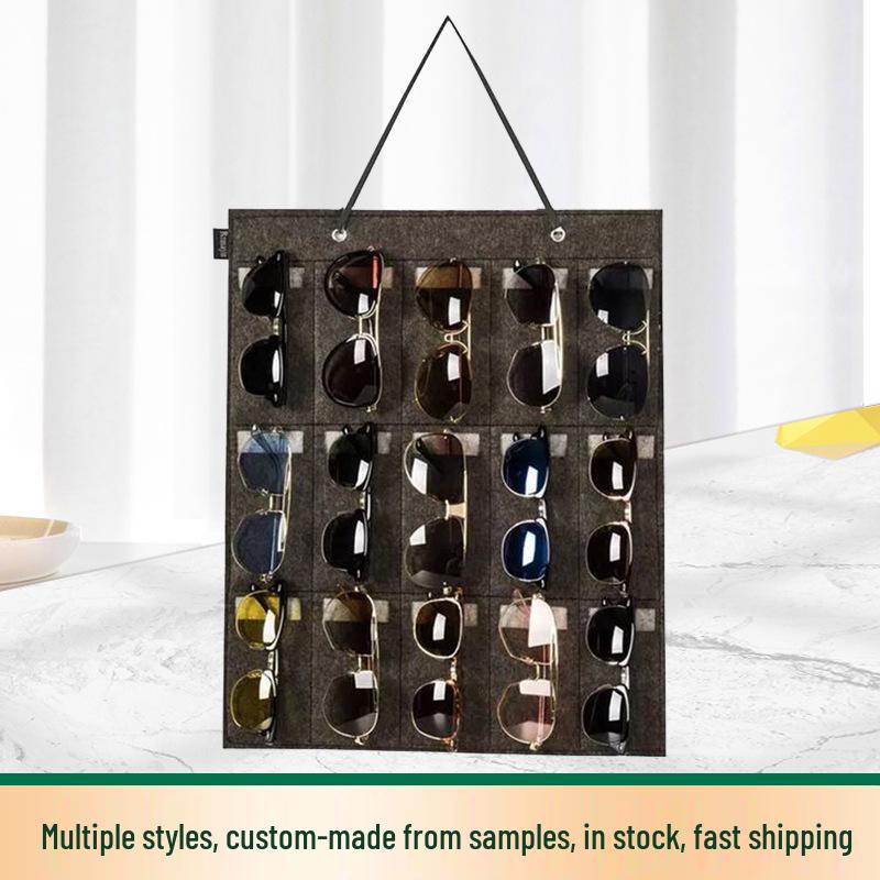 

Customizable Felt Wall Mount Storage Bag for Keys, Glasses, and Accessories