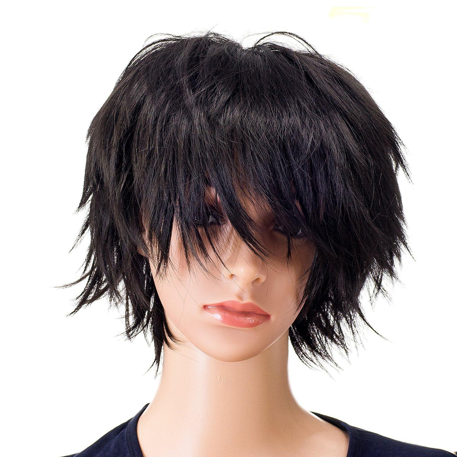 

Unisex Fashion Spiky Layered Short Anime Cosplay Synthetic Wig for Men and Women
