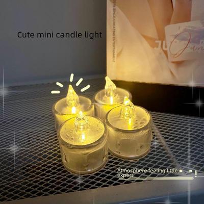 Mini Lampe Bougie Simulation: Veilleuse de chevet créative avec une atmosphère chaleureuse