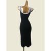 2024 New Korean Style Hepburn Style Black Waist Hugging Slimming Mid-Length Sleeveless Vest Sling Dress Women