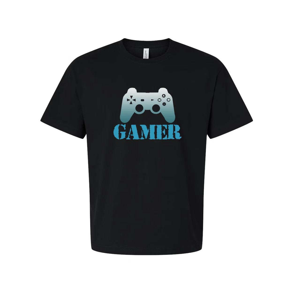 Gamer Graphic Tee With Controller Emblem For Men And Women Unisex Shirt Casual G XL