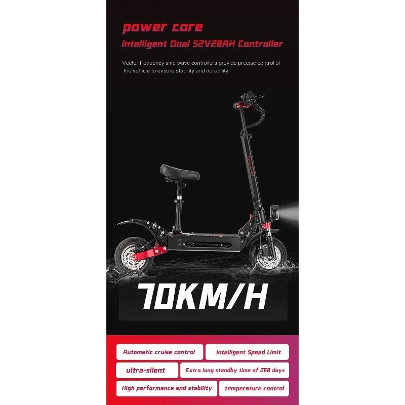 BOYUEDA Q7Pro Max E-Scooter 3200W Dual Motor 52V28AH Battery NFC Activated App Control Escooter Silent Tires Electric Scooter