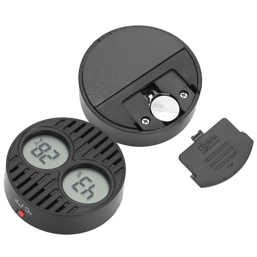 Round Hygrometer Thermometer  Celsius / Fahrenheit  Digital Display High Accuracy Cigar Box Humidor Temperature Monitor