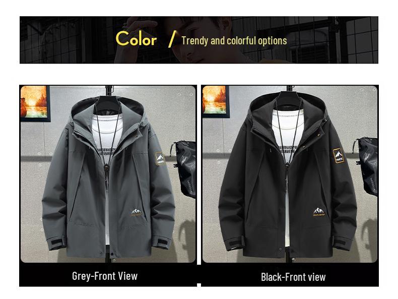 2024 Trendy Plus Size Men's Windbreaker: Casual Loose Workwear for Spring/Autumn