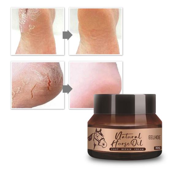 30g Pedicure Cream Effective Reduce Fine Lines Delicate Horse Oil Foot Repair Cream for Beauty