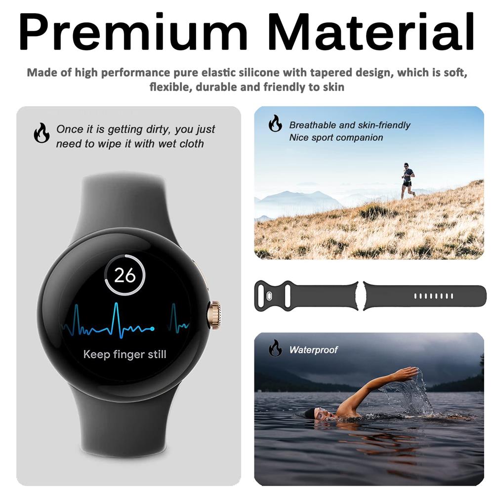 No Gap Silicone Strap For Google Pixel Watch 2 Sport Smartwatch Bracelet Correa Accessories Belt for Pixel Watch Active Band