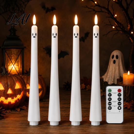 Modern Christmas Decorative Lamps Candle Light 3D Printed Santa Snowman Tree Light with Remote Unique Holiday Interior Lighting Control LED