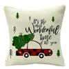 2022 Merry Christmas Home Decor Cushion Cover 45x45cm Cute Animals Cartoon Printed Throw Pillow Cover Xmas Decorative Pillowcase