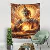 VIKAMA Cosmic Buddha Light Zen Banner Buddha Meditation Backdrop Suitable For Tea Room Prayer Space Decor Cloth