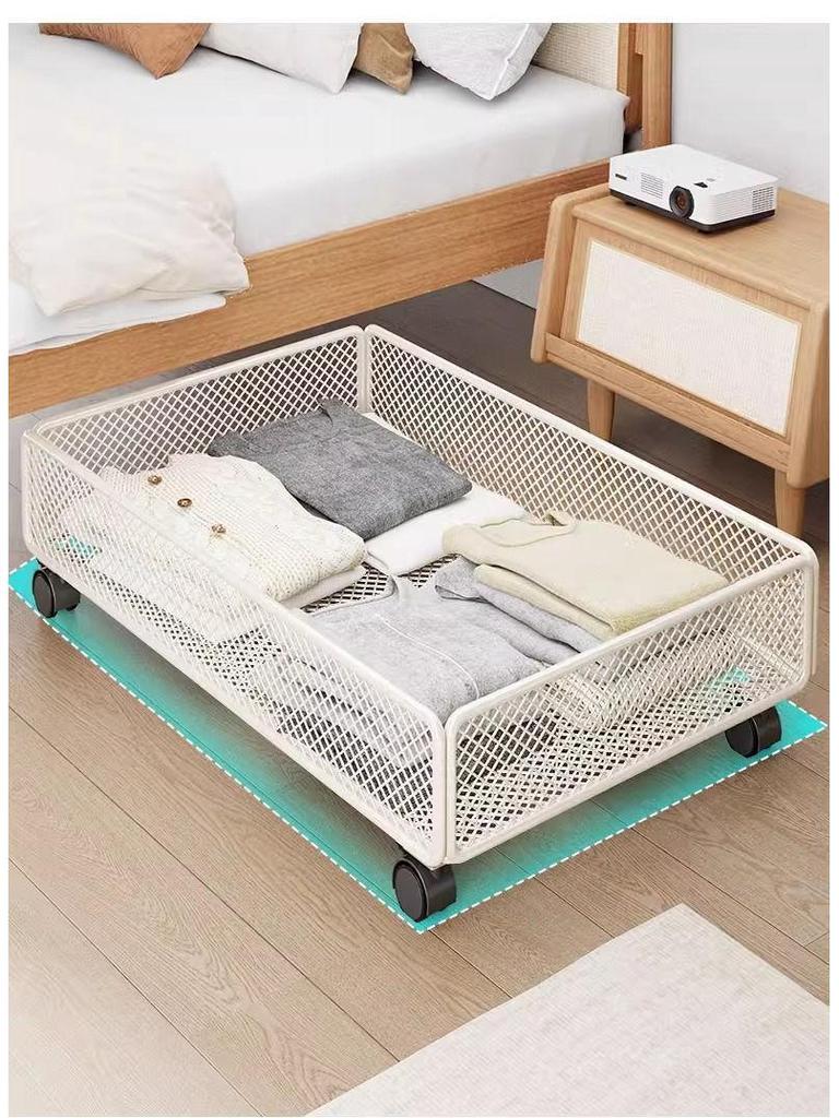 Aufbewahrungsbox für unter dem Bett mit Rädern - Flacher Organizer Schubladen-Typ für Kleideraufbewahrung