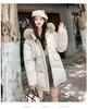 Women’s Midi Hooded Windproof Thicken Warm Winter Jacket With Big Fur Collar