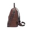 Women's Soft Leather Backpack Leopard Print Anti-Theft Backpack