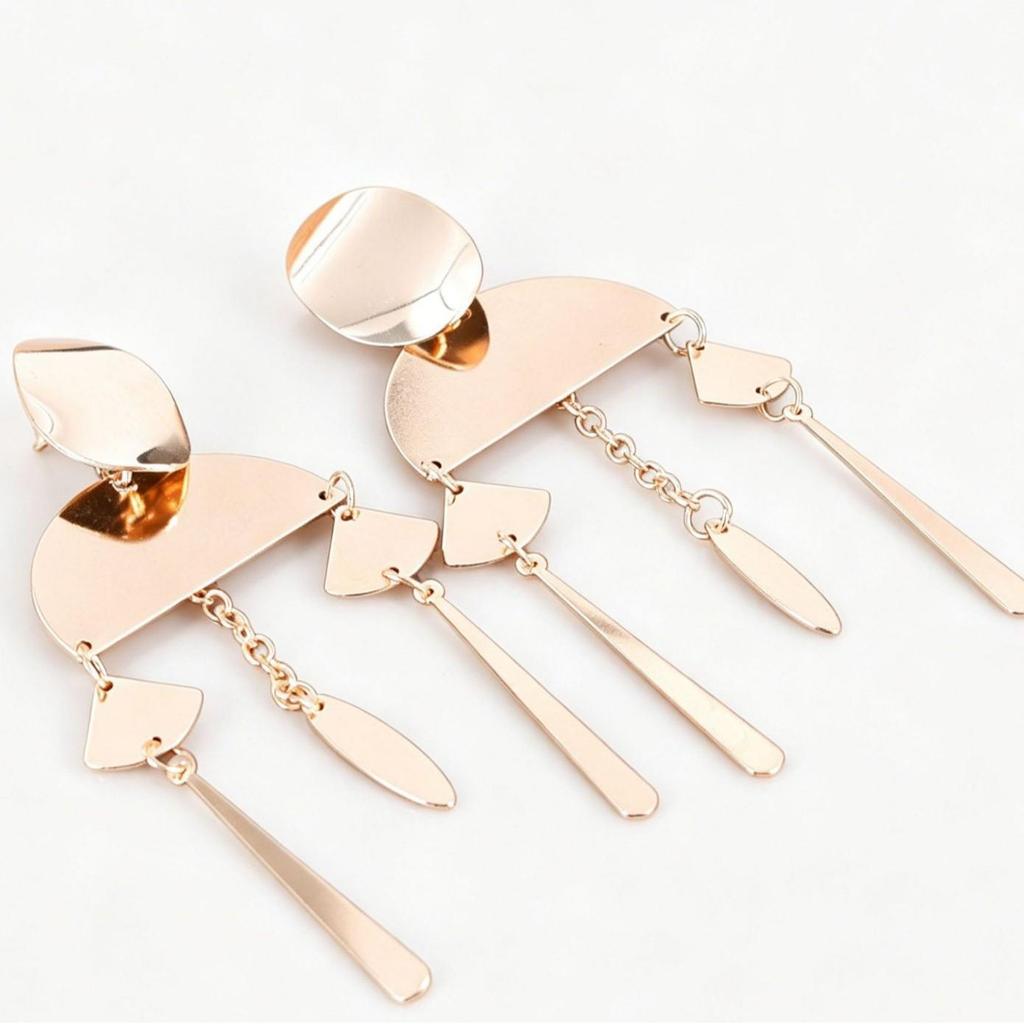 Suibian 2025 Elegant Tassel Ear Hooks: Stylish Korean Earrings with Metal Texture