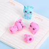 Creative Cartoon Three-Dimensional Cat Rubber Eraser Lovely Writing Drawing Pencil Erasers Novelty Stationery School Supplies