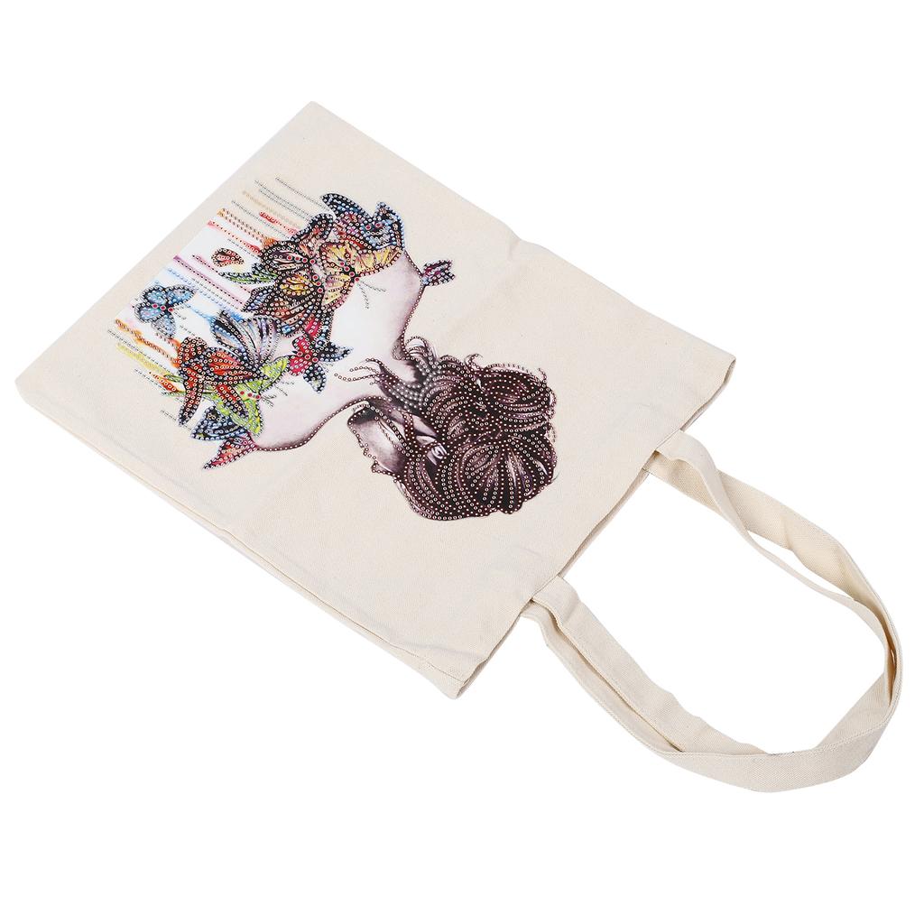 DIY Diamond Painting Shopping Bag Rhinestones Painting Tote Bag with Handles Tool SetBB011