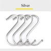 5/10pcs S-Shape Hook Stainless Steel Clothes Bags Towels Hanging Rack Multi-function Kitchen Bedroom S Hooks Railing Hanger