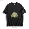 Cute Cartoon Frog T Shirt Vintage Washed Graphic Slightly Soft Fashion Stretched Homme Designer Clothes Comfortable Unisex