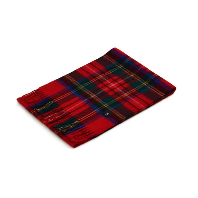 Velsey Wool 100% Check Muffler [Scottish Red]