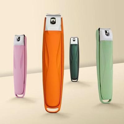 Cute Stainless Steel Nail Clippers Creative Diagonal Anti-splash Nail Clippers Pink Green Orange Nail Clipper for Kids Girl