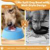 Dog Liquid Lick Bowl Slow Feeder Lick Toy Anti-Slip Silicone No Spill Feeding Bowl with Rolling Ball Liquid Treat Licking Bowl for Large Medium Small