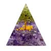 [GOLD STONE] Orgonite Pyramid Wealth Tree Natural Stone Ornament Approx. 5cm Wide Power Stone Cleansing Amethyst Peridot Approx. 5cm Wide