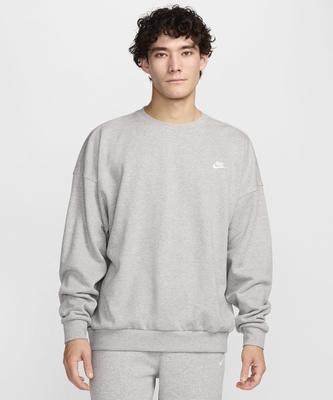 Club Fleece Oversized French Terry Crew M - Dark Grey Heather:Light Smoke Grey:White / Hj1820-063