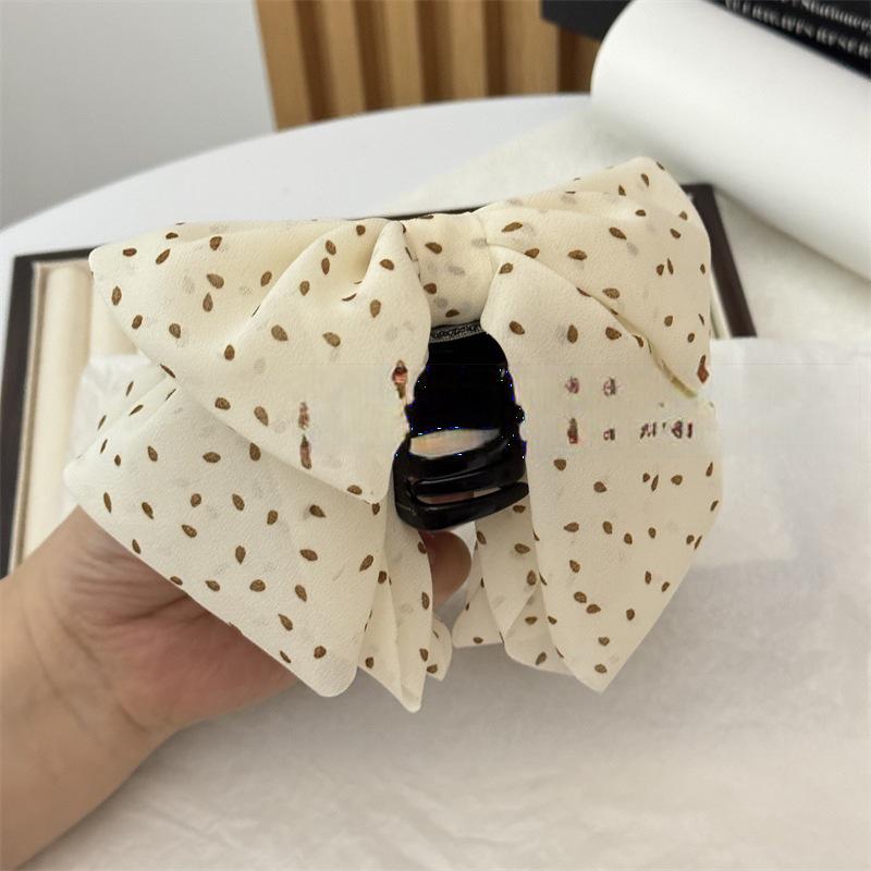 

Polka Dot Bow Spring Clip Hairpin for Women
