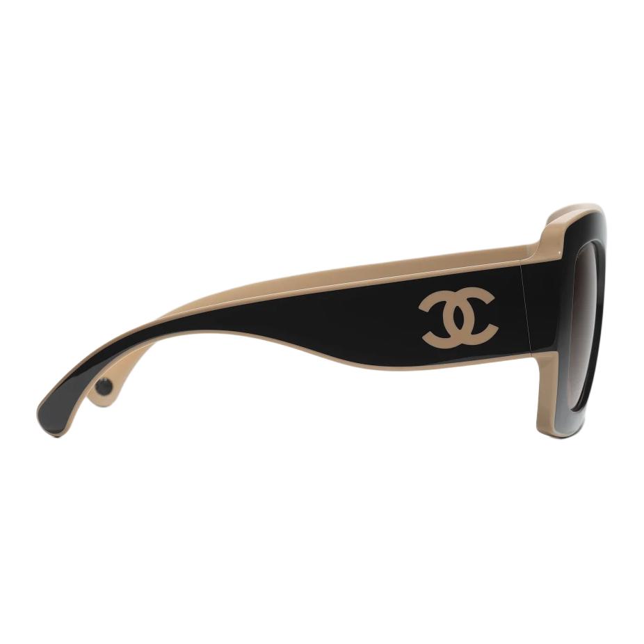 Chanel Logo Square Sunglasses Unisex sunglasses Black 6059-C534/43