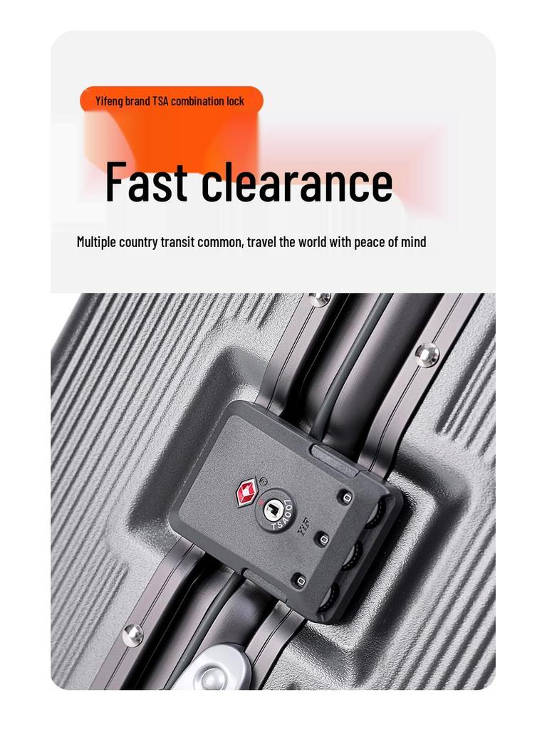 Drop-Resistant 24" Front-Opening Suitcase Set with Lock (20" Carry-On Included)