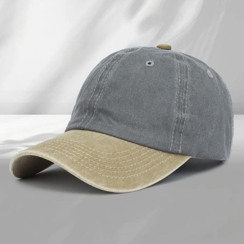 Washed cotton cap embroidery catering milk tea shop work cap duck tongue soft top baseball cap men