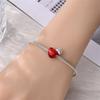 Red Series 925  Silver Camera Apple Heart-Shaped Koi Firecracker God Wealth Charm Fit DIY Bracelet Necklace Party Gifts