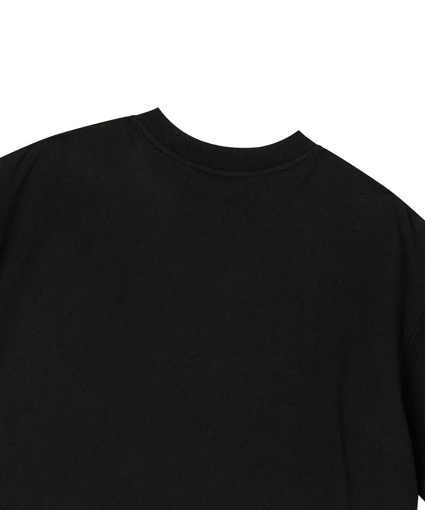 BEYOND CLOSET Nomantic Small Logo Basic Short Sleeve T-Shirt Black