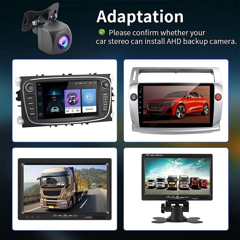 Car Vehicle CCD/AHD Rear view Reverse Camera 1080P Starlight Night Vision Reversing Camera Universal 4 Glass Lens HD Parking Cam