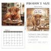 12-Month Cow Hanging Calendar Large Font Farm Animal Monthly Calendar  New Year