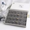 Frosted Gray Silver 24-bit Ring Display Tray for Jewelry Counters