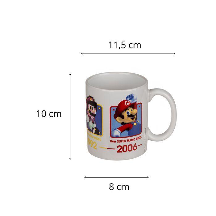 Mug en céramique - Super Mario - Vintage - 325 ml - Compatible lave-vaisselle - Cylindrique