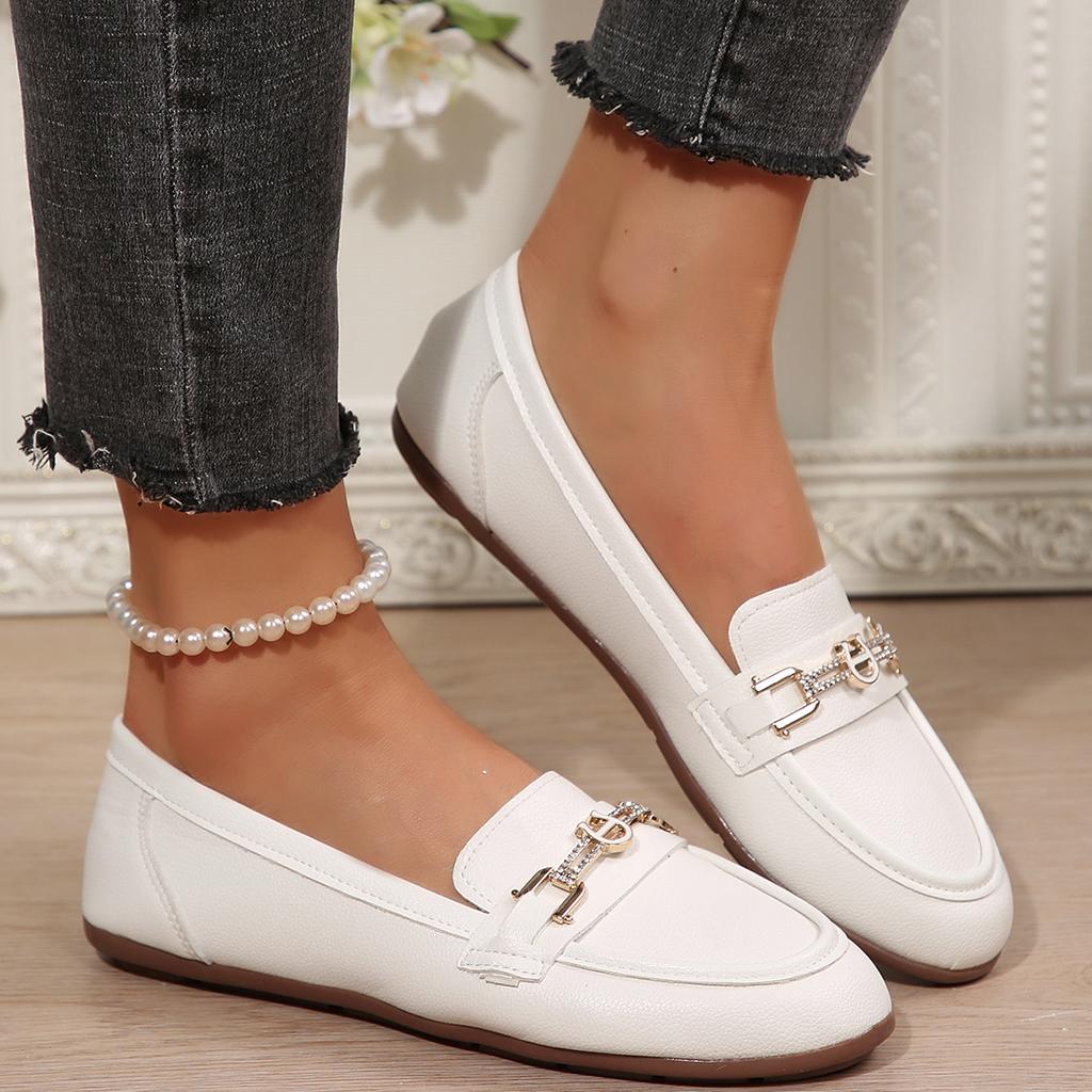 Zapatos Planos para Mujer 2026 Nuevos Zapatillas Planas sin Cordones para Mujer Otoño Punta Redonda Color Sólido Suela Blanda Casual Planos Cómodos Mocasines