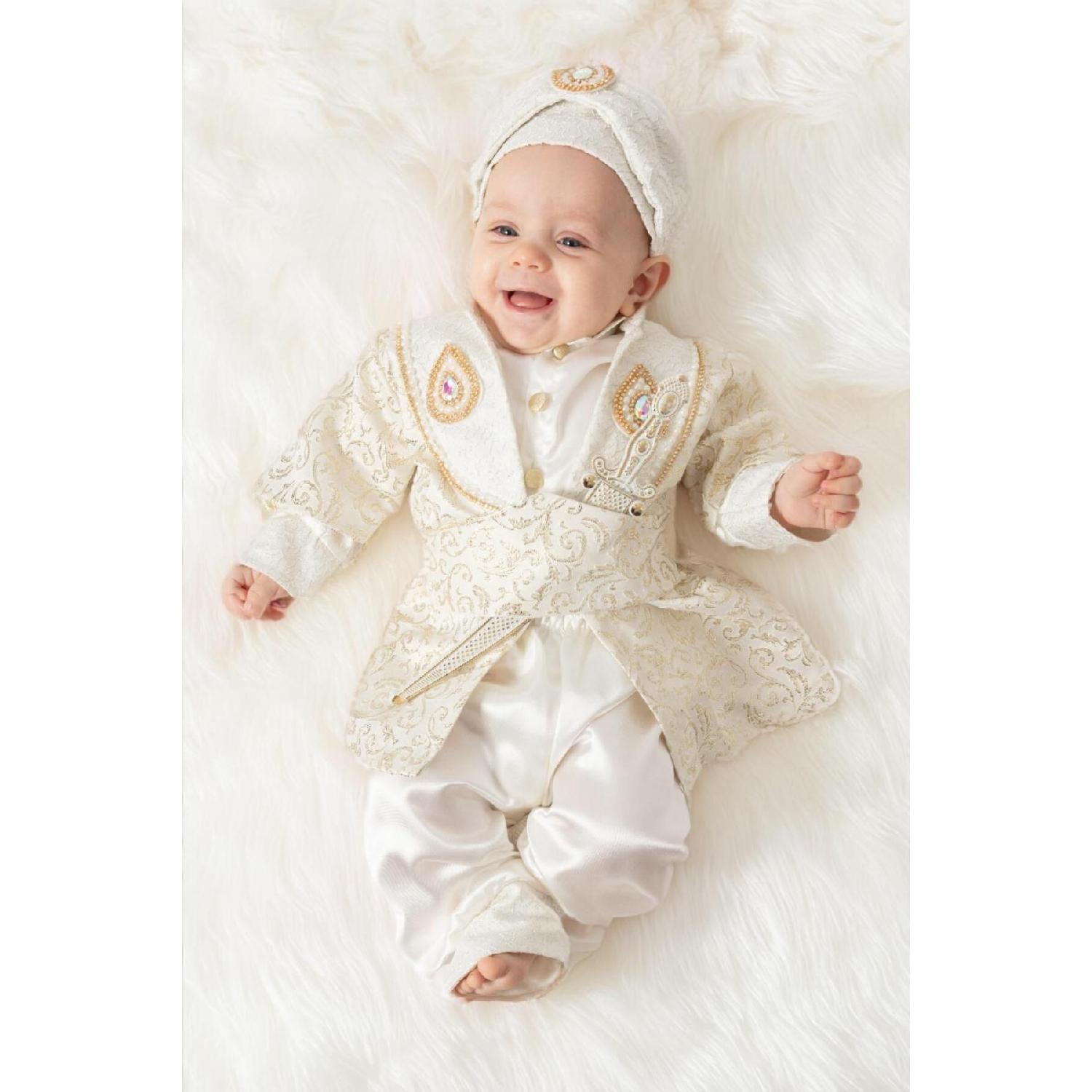 

Baby Baby Mevltlk Kamo ehzade Circumcision Clothing Pn417pn419 Ekru 6-12 Ay екрю