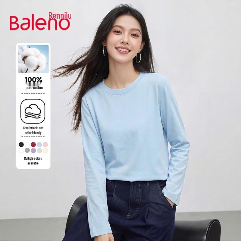 Baleno Women's 200g Pure Cotton Long-Sleeve T-Shirt