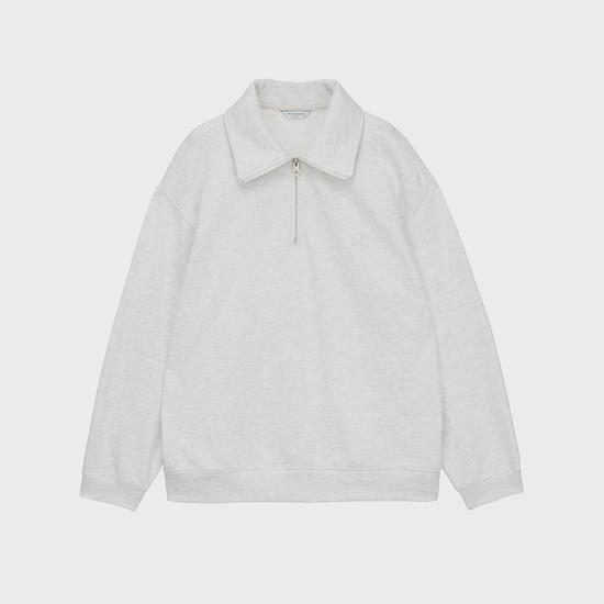 Mind Bridge Men's Half Zip Oversized Long Sleeve Crewneck Sweatshirt MWTS6152