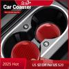 2025 Hot Car Anti-slip Coaster Mat Carbon Fibre Water Cup Pad For Mercedes Benz AMG W176 W212 W168 W222 W204 W190 C300 Interior