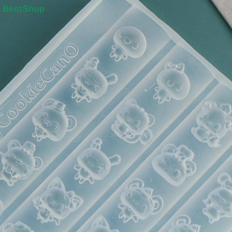Cartoon Animal Rabbit Cat Dog Relief Nail Art Silicone Mold 3D Carving Templates DIY Nail Art Decor