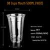 Disposable Transparent PET Cold Drink Cups with Lid for Milk Tea, Coffee, Homemade Beverages, or Lemon Tea