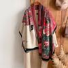 Luxury Winter Flower Cashmere Scarves High Quality Women Thicken Wrap Shawl Ladies Warm Wool Pashmina Peacock Besign Scarf
