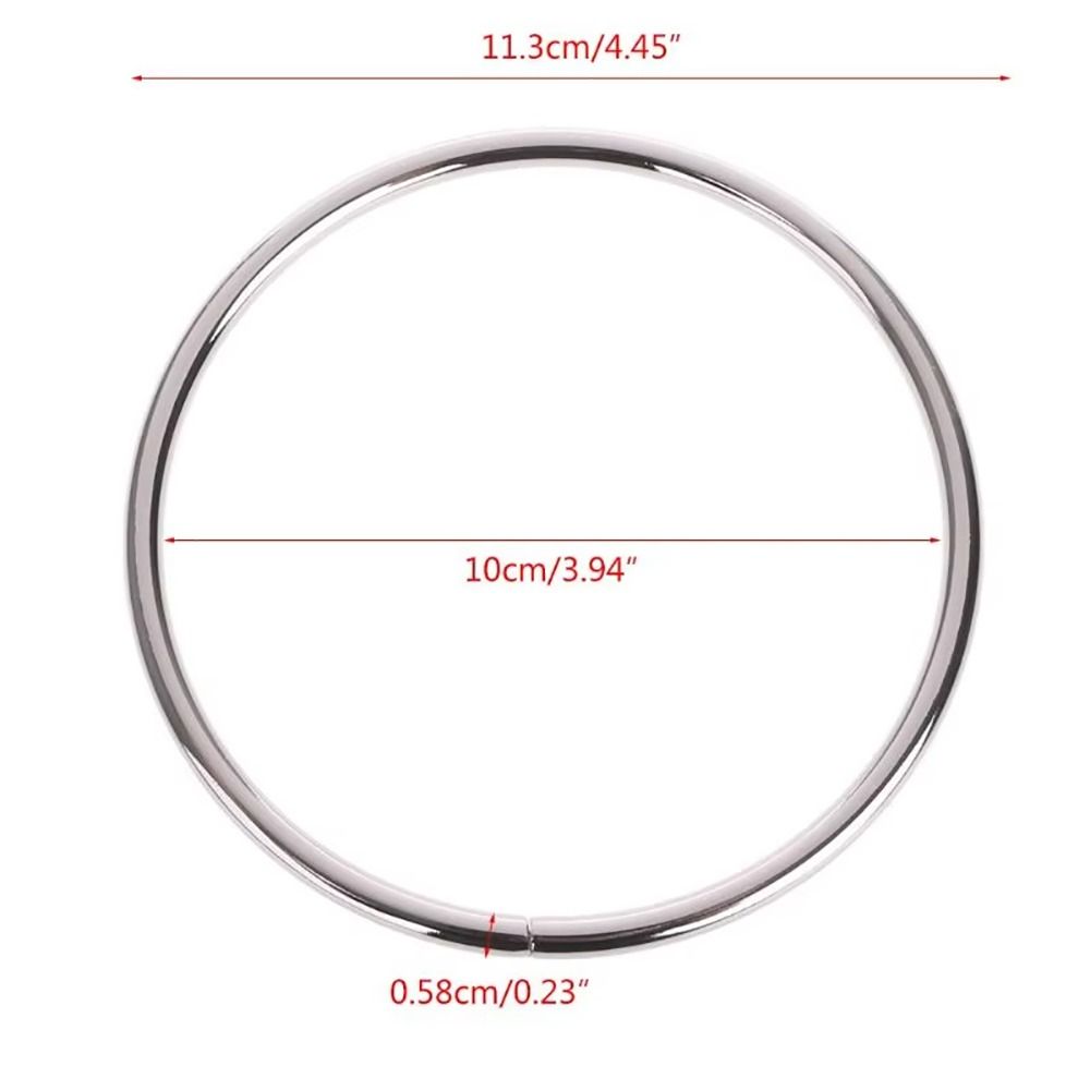 2Pcs Handbag Luggage O-ring Bag Handle Purse Sewing Frame DIY Fashion Metal Strap 110mm Bag Hardware Accessories