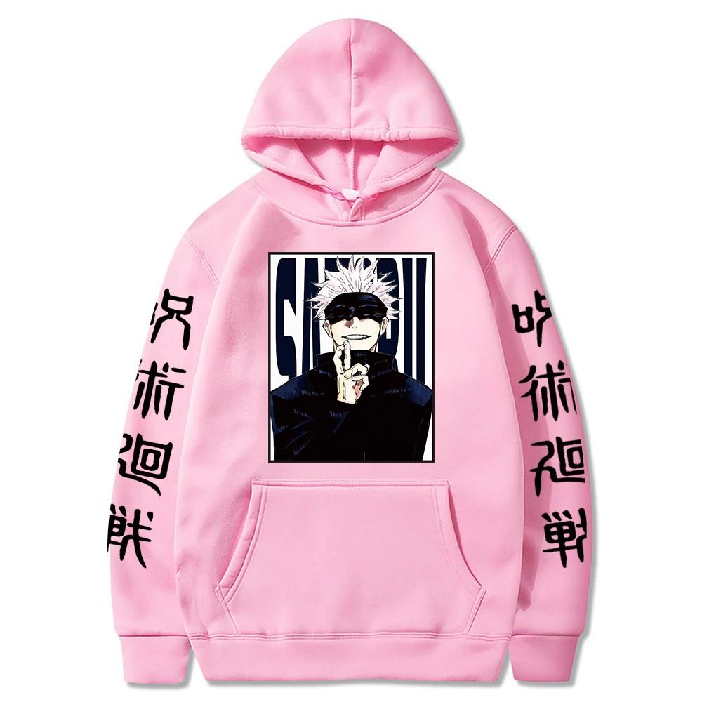 Japanese Anime Hoodies Jujutsu Kaisen Satoru Gojo Graphic Hoodie Anime Streetwear Harajuku Sweatshirts Male Tops