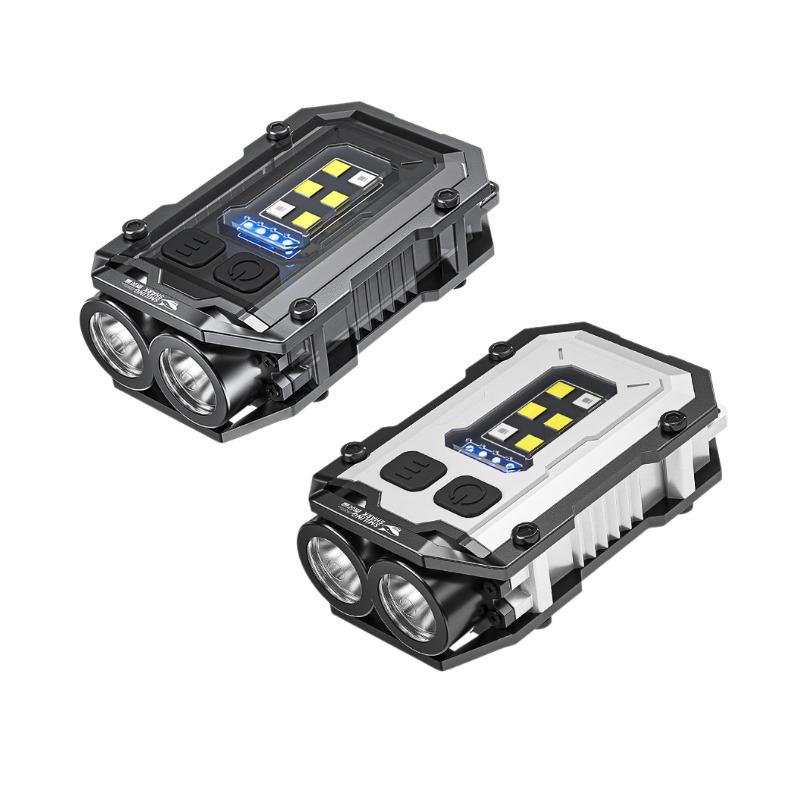 Outdoor multifunctional work light rotating warning light strong light flashlight