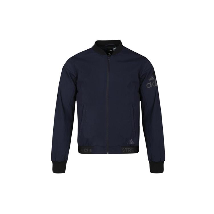 Men s adidas Logo Printing Baseball Blue Aviator Jacket DW4619 S