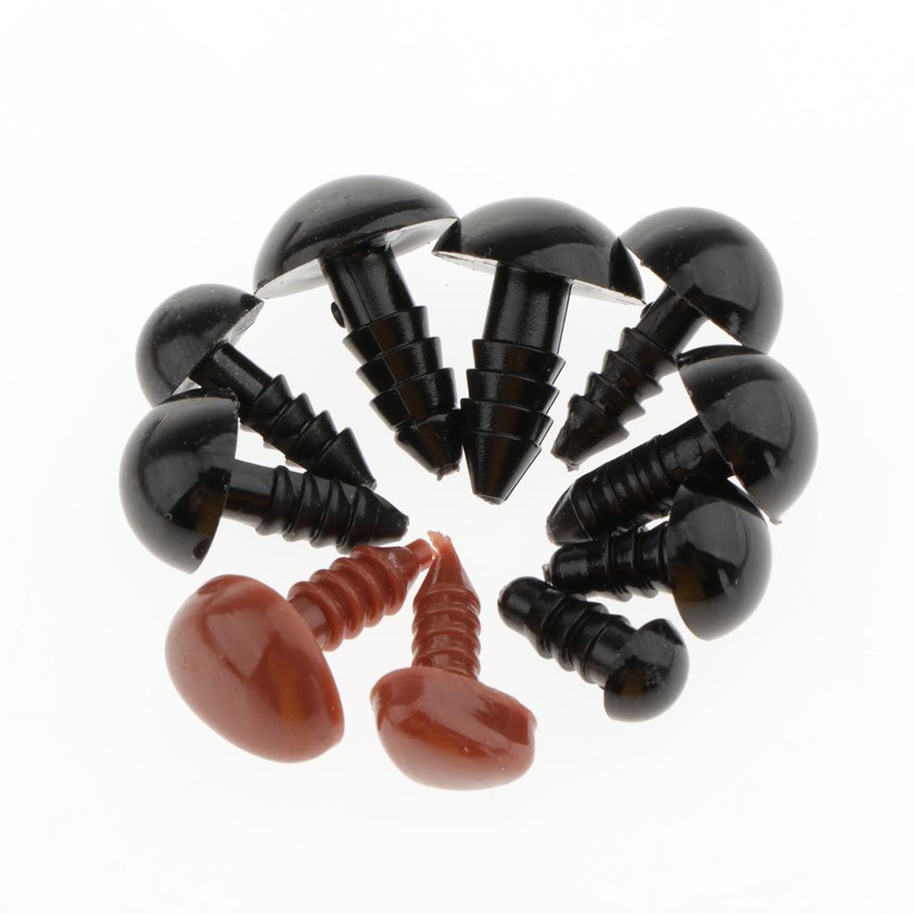 Buy 135pcs Plastic Safety Doll Eyes/Nose for Toy Craft Decor DIY brown