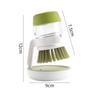Soap Dispenser Palm Dish Brush Equipped with Storage Bracket Bowl Cleaning Tool with Drainage Base Kitchen Utensils for Cookware